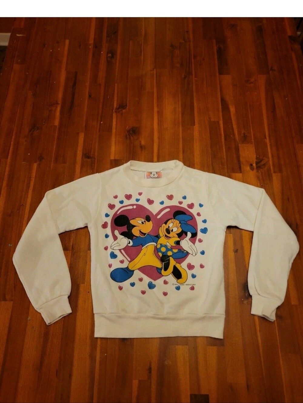 Disney Productions Mickey/Minnie Youth Pullover Sweater Made In U.S.A Vintage